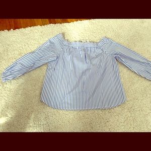 J Crew Off the shoulder shirt